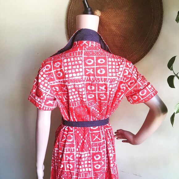 Tic Tac Toe 1960’s Vintage Mod Day Go Go Dress M L - Picture 10 of 10